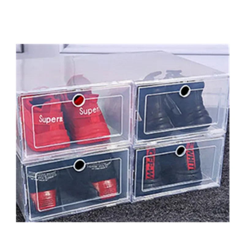 6 Pack Transparent shoe box shoes organizers