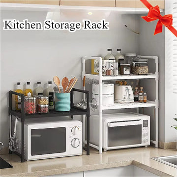 Kitchen Storage Rack Microwave Shelf Condiment Organizer