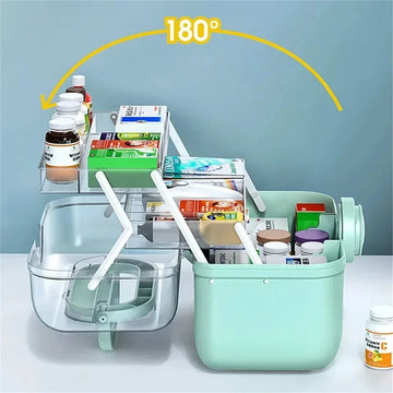 1pc Large Capacity Family Medicine Organizer Box