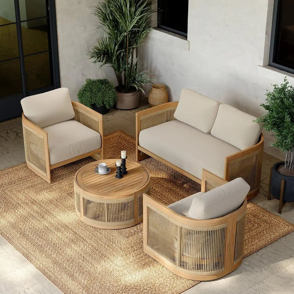 Hotel Modern Sofa Set Garden Teak Outdoor Furniture